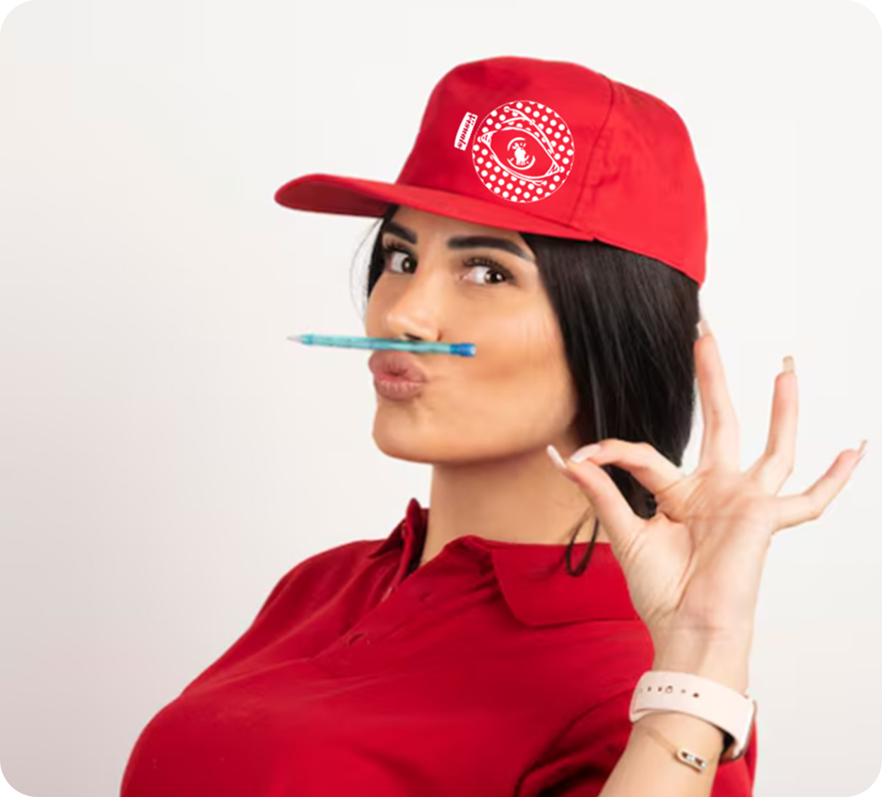 Stylish Lady In custom hat | Badges
